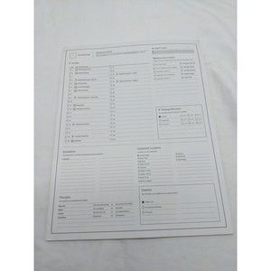 Kingdom Death Monster 1.0 Settlement Sheet Pad